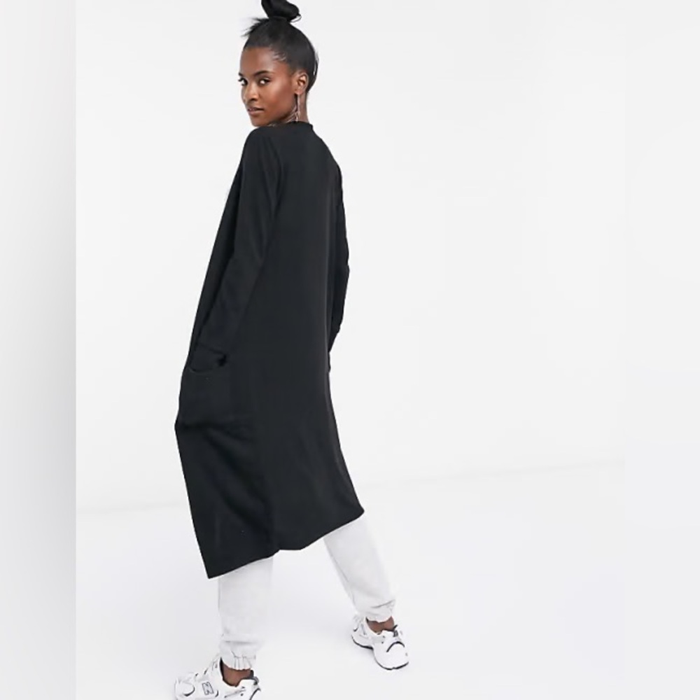 NOISY MAY | Black Long Cardigan with Pockets - Picture 2 of 14